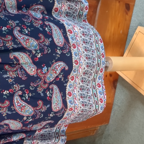 WEEKEND SUZANNE BETRO* boho size 4x blouse navy red white burgundy, detail - Picture 5 of 12